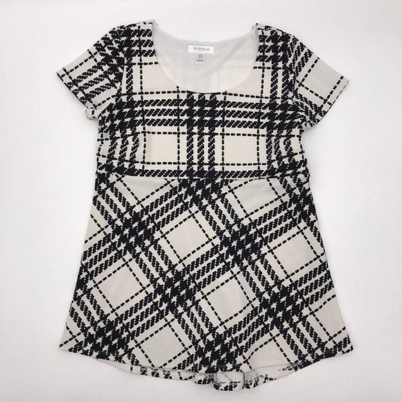 Motherhood Maternity Tops - Motherhood Maternity Top Black/Ivory Med